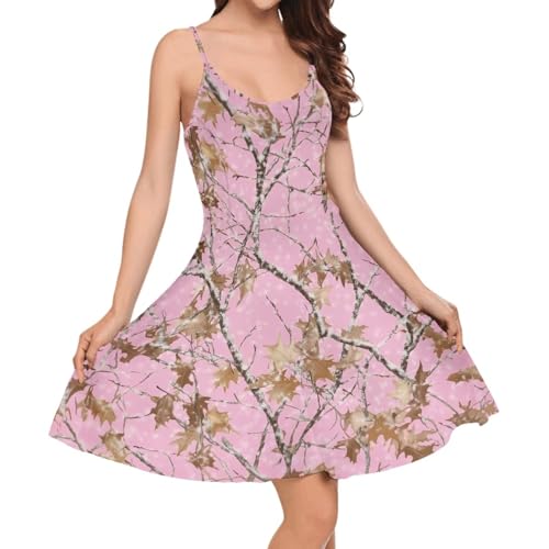 Image of Coloranimal Women's Summer Sleeveless Casual Swing Dresses with Loose Fit Beach Sundress