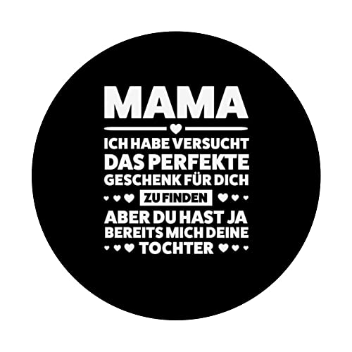Mama Du hast bereits deine Tochter Mutter Tochter PopSockets Swappable PopGrip, Black - Image 3