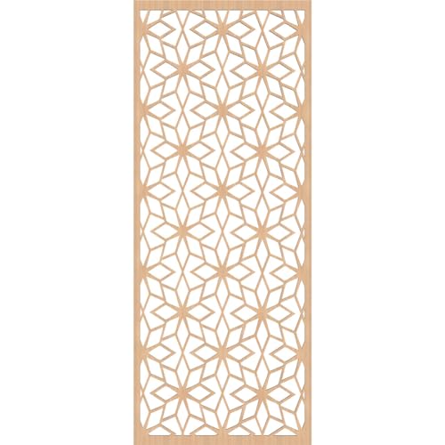 Image of 17 3 /8 inchW x 44 3 /8 inchH x 1 /4 inchT Lake Decorative Fretwork Wood Wall Panels, Hickory