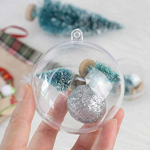 Zuokemy 20Pcs Clear Plastic Fillable Decorative Balls, Diy Christmas Tree Decorative Balls,Suitable For Christmas, Holiday, Wedding, Party, Home Decor (2.36In/60Mm) #TOP4