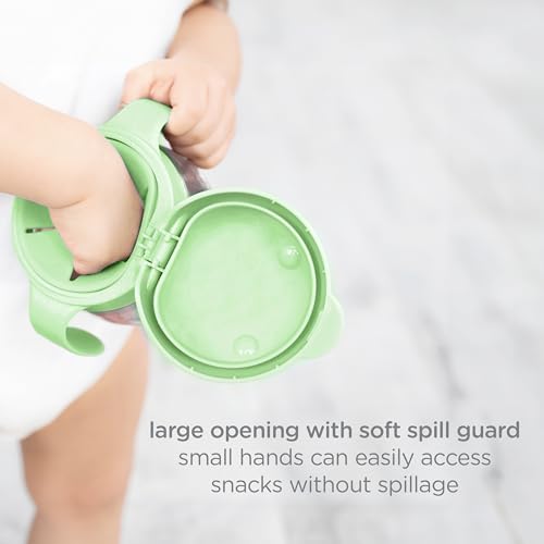 Image of Ubbi Tweat Snack Container for Kids & Toddlers, Sugar Snap Green