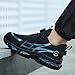 XKOWUO Mens Steel Toe Safety Work Shoes Construction Cushioned Sneakers Puncture Proof Anti Smashing Non Slip Comfortable Lightweight Fashion Black Blue US 9.5