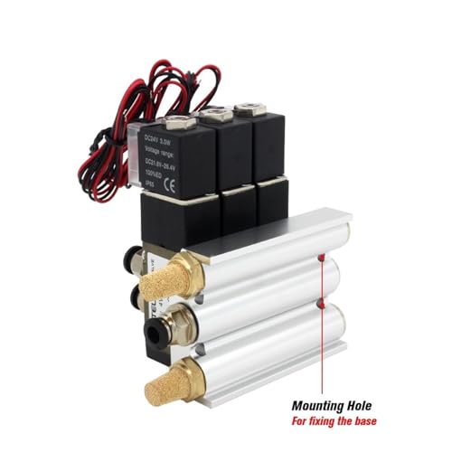 4V110-06 électrovanne AC220V 2 positions 5 voies base 7 stations