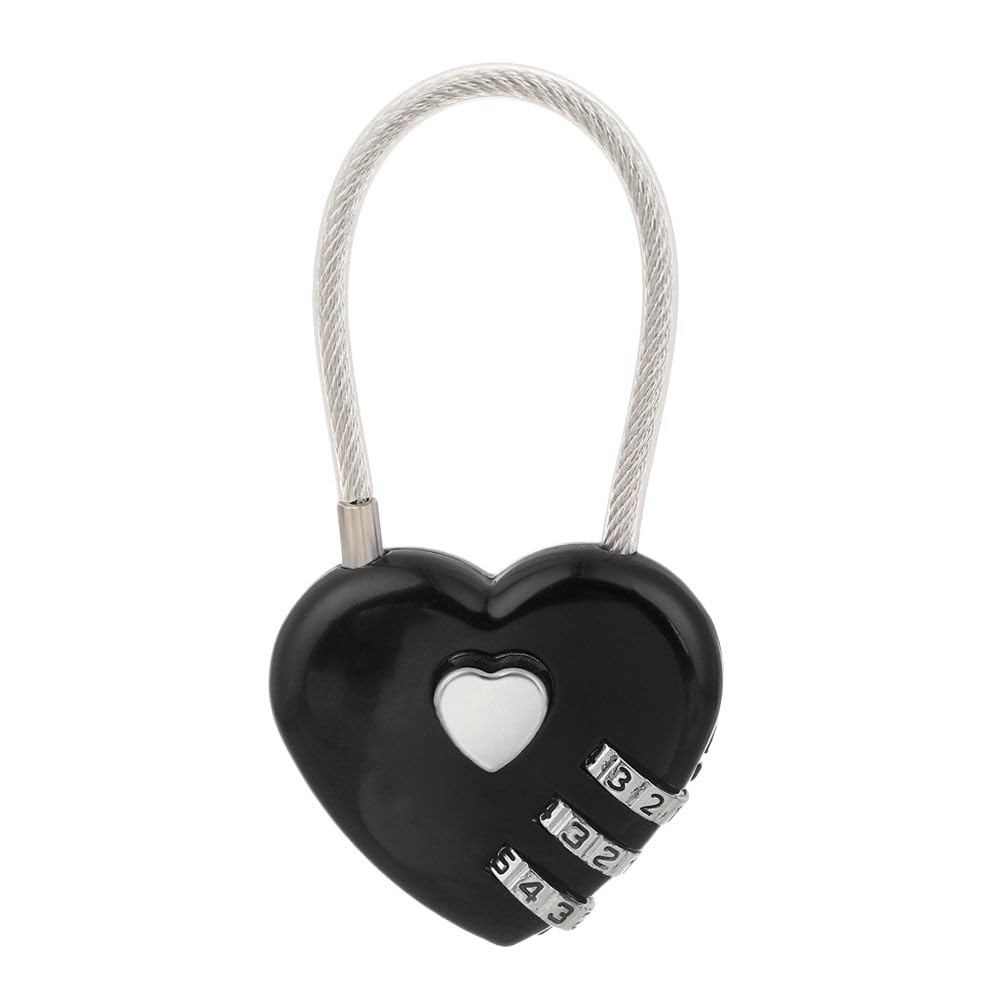 Cadenas Code Serrure à mot de passe à 3 chiffres, armoire de rangement, tiroir à mot de passe, cadenas Cadenas(Black)