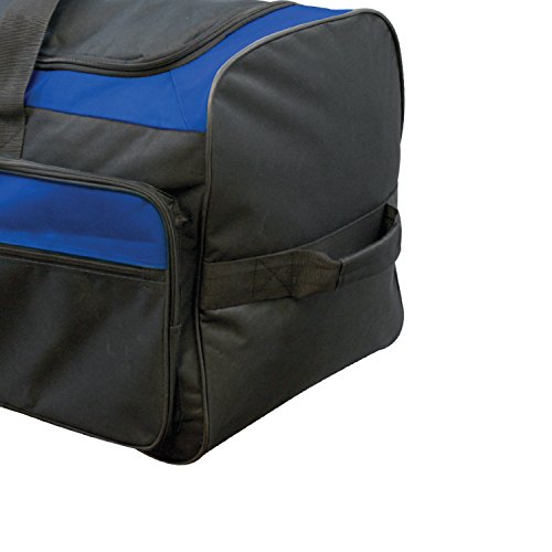 Travelers Club Equipaje de Lona expandible de 36 Pulgadas con 3 Ruedas, Negro/Azul, 91.44 cm, Casillero de 3 Ruedas de 36 Pulgadas con Triple Pliegue de Espacio