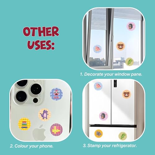 Image of Stamp On Luna, The Frog, Sticker Stamp and Activity Pad with 10 Pages, 100 Stickers, 1 Stamp Toy Collectible Figure, Fun Learning Activity, Return Gifts for Children from 3 Years