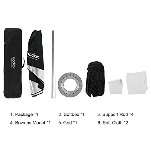 Godox 12"X 47" 30X120Cm Honeycomb Grid Rectangular Softbox For Photo Strobe Studio Flash Softbox Bowens Mount #TOP1