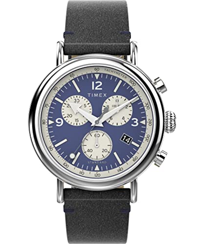 Montre Timex Chronographe pour Homme avec bracelet cuir idéal pour le quotidien et le bureau