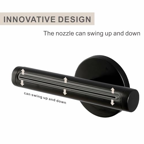 SKOWLL Shower Waterfall Bath Jets Waterfall Shower Bathtub Spray Jets, Wall Mount High Flow Shower Body Jet Adjustable, Modern European Showerhead Spas, Matte Black - Thumbnail 3