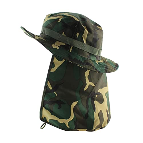 Czdyuf Military Hats With Neck Flap Mens Women Camouflage Bucket Hat Outdoor Fishing Hiking Upf 50+ Sun Hats (Color : D, Size : 55-60Cm) #TOP23