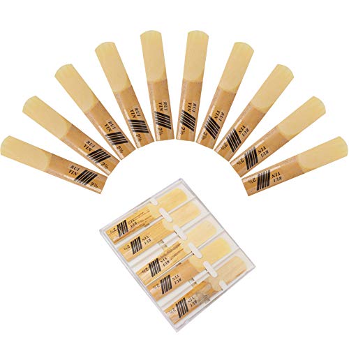 Pimoys 10 Pack Traditional Bb Clarinet Reeds with Plastic Box, Strength 2.5 by Pimoys - Used condition - US$6.84