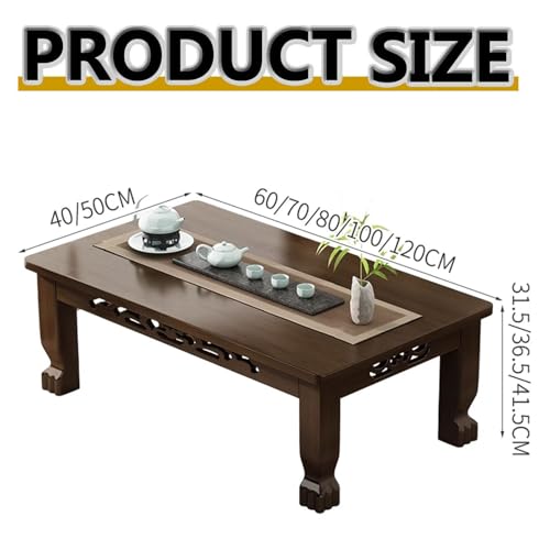 Table basse en bois massif compacte contre l'encombrement des chambres