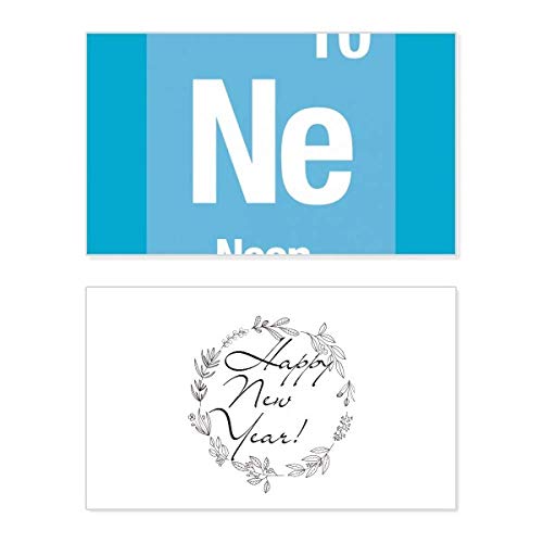 Tarjeta de Año Nuevo de Neón Ciencia para felicitar las fiestas en el ámbito académico y escolar
