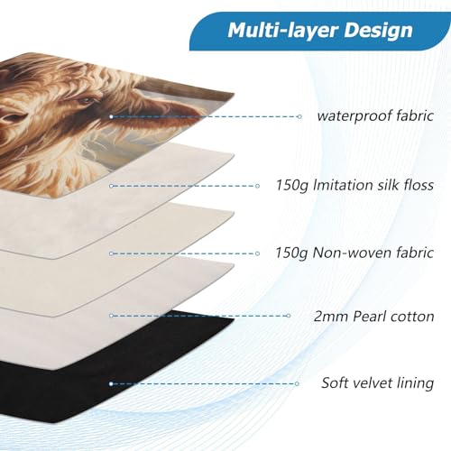 Funda para portátil de 13-14 pulgadas impermeable con diseño de ganado miniatura 4