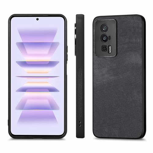 Rfvzubemok Compatible con Vivo V25 Pro 5G Funda,Compatible con Vivo V25 Pro 5G (PU+TPU) Funda para teléfono con protección de Lente Black