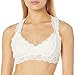 Mae Women's Racerback Lace Bralette (for A-C Cups), Ivory, Medium