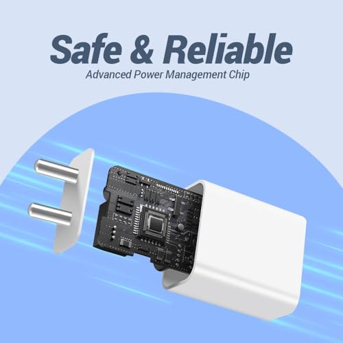 Image of UNIGEN 20W Type C Mobile Charger Adapter, Fast Charging for Android, iPhone 17 /16 /15 /14 /13,13 /12 /11 /X & Pro, Max Series & Other Type C Enabled Devices, PD Technology, BIS Certified (White)