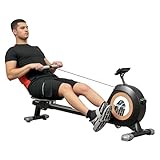 SPORTNOW A90-380v00bk Rudergerät, Schwarz, 150L x 45W x 64Hcm