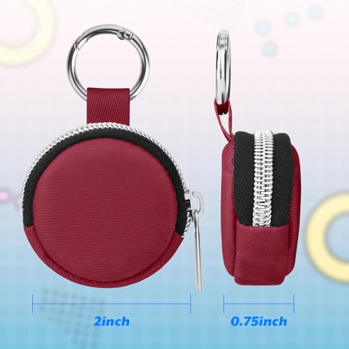 Portable Ring Organizer Case with Keychain, Traveling Ring Holder Storage Bag, Anti-Lost Keychain Container for Smart Ri - Additional View