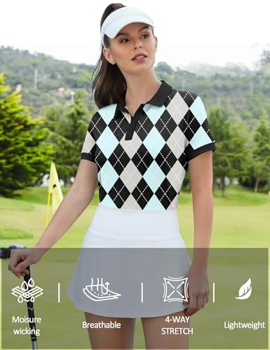 LOMON Womens Golf Polo Shirts Short Sleeve Collared Tops Lightweight Moisture Wicking Tennis Activewear S-XXL3