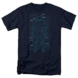 Robocop Schematic - Camiseta Unisex, Color Azul Marino, Talla XXXL