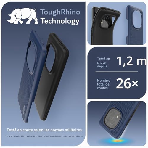 Coque Xiaomi Redmi Note 14 Pro+抗震防摔双层保护壳 蓝色 - 2