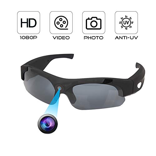 Camera Sunglasses,HD 1080P Video Spy Glasses with UV Protection Safety Lenses,Unisex Sport Design
