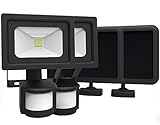 VIVII Solar Lights, COB Solar Lights Outdoor, Security Lighting Waterproof IP65, Warm White Light for Home Garden Lawn Pool Yard Driveway Pathway School Villa Hotel 2 Pack
