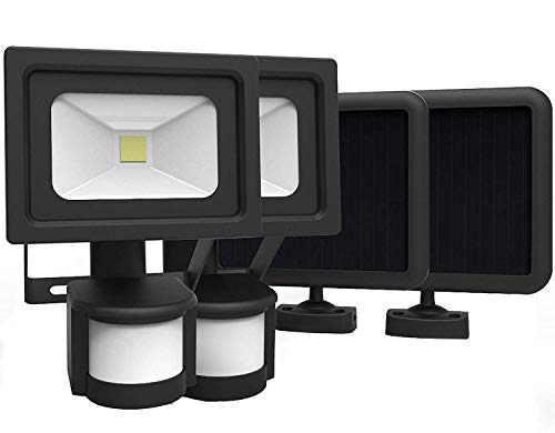 VIVII Solar Lights, COB Solar Lights Outdoor, Security Lighting Waterproof IP65, Warm White Light for Home Garden Lawn Pool Yard Driveway Pathway School Villa Hotel 2 Pack