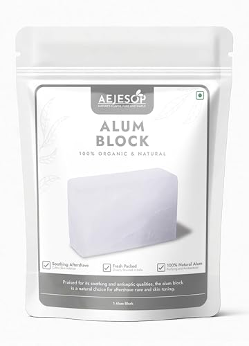 AEJESOP Shaving Alum Block, Aftershave Skincare for Men - 100% Natural (1 Alum Block)