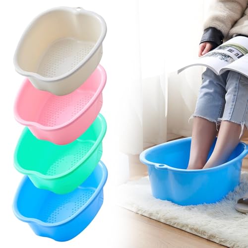 Fußbad, Fussbad, Fußbadewanne,Fussbadewanne, Fußpflege, Großes Fußbecken, Massiver Fußbadeeimer, Massagebadewanne, Fußbadeeimer für Männer und Frauen (Blue)