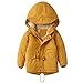 Produktbild L SERVER Winterjacke für Jungen und Mädchen,warm Hoodie Outfits Dicke Mantel Baby Wintermäntel,Gelb(Verdickung),92-98