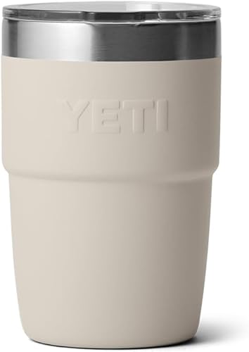 Miniatura 5 de YETI Rambler - Vaso apilable de acero inoxidable con tapa MagSlider, 8 onzas, color carbón