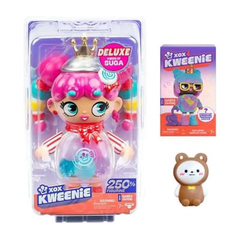 INCREDITOYZ XOX Kweenie Deluxe Kween of Suga 250% 11" Large Collectable Figurine and Quirky Kweens Collectable Doll Toys Series Includes Display Case Bundled Gift Set (2024 New Toys) Cover