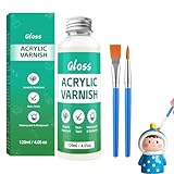 1 Pcs Vernice Trasparente Lucida, Vernice Finale Lucida, Vernice per Candele, Impermeabile, Asciugatura Rapida, Migliora la Vivacità del Colore, per prevenire crepe, graffi e usura dell