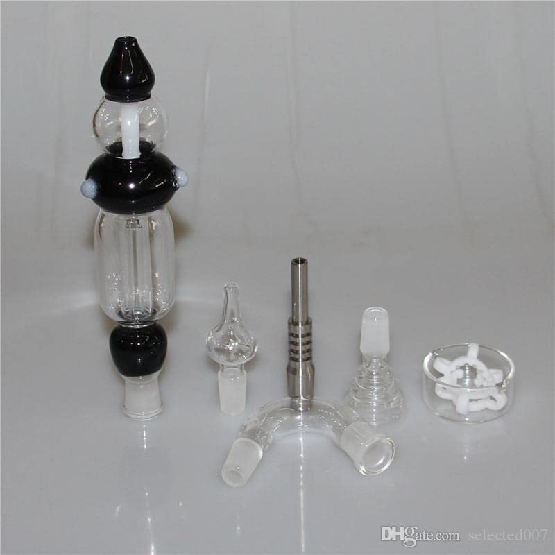 Glas Bongs Hookah Pfeifen Nektar Sammler Kits mit Ti Nagel NC Rauchöl Rig Silikon Wasser Dab Rigs – Bild 3