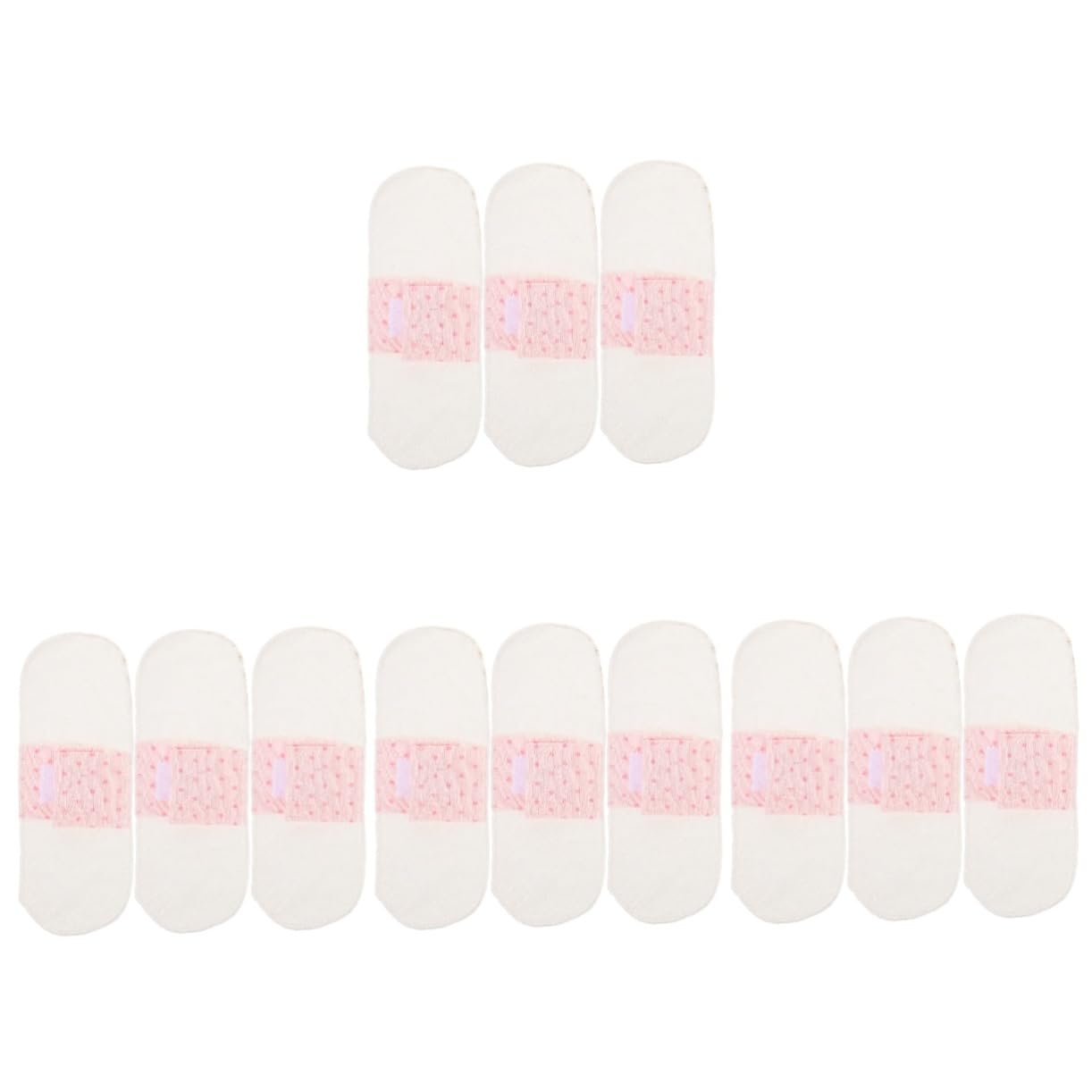 FRCOLOR 12 compresas sanitarias de tela, compresas menstruales lavables, compresas sanitarias para mujeres, compresas sanitarias reutilizables, plantillas lavables, para mujeres menstruales