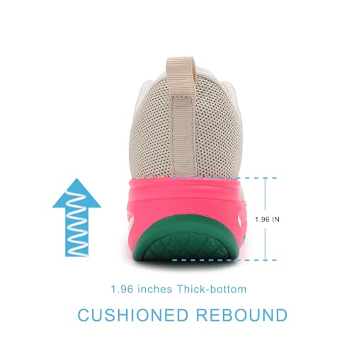 Image of RUIDENG Platform Sneakers for Women Air Cushion | Walking Shoes Women Comfortable All Day | Thick Rocker Bottom