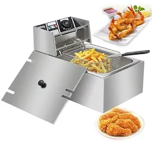 Babu Electric Fryer 6 Ltr., Deep Fryer, French Fry, Momos Fryer, For Hotel & Restaurant With One Year Warranty