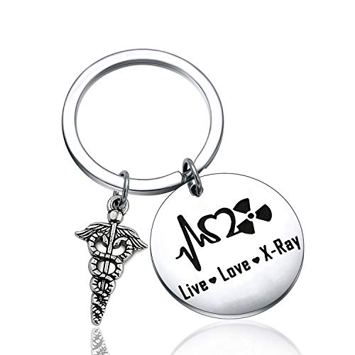 FUTOP X-ray Tech Gift Live Love X-Ray Keychain Radiology Tech Graduation Gift Radiologic Technologist Gift (x-ray keychain), Medium