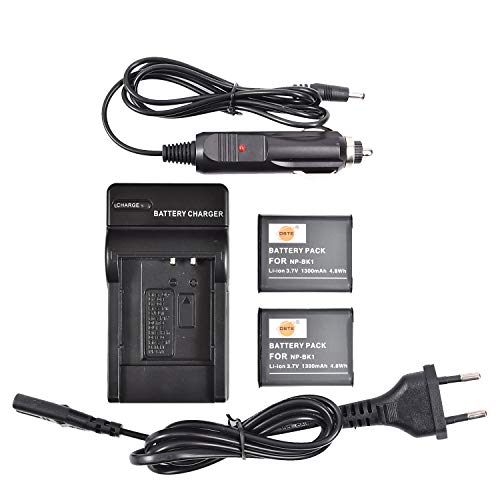 DSTE 2 Pieza NP BK1 Batería y Cargador Compatible para Sony Cyber Shot DSC S780 DSC S850 DSC S950 DSC S980 DSC W180 DSC W190 DSC W370