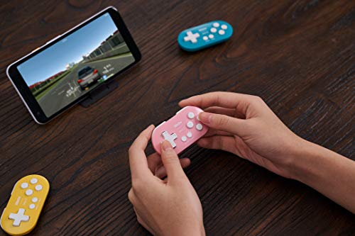 Image of 8Bitdo Zero 2 Bluetooth Key Chain Sized Mini Controller for Nintendo Switch, Windows, Android and macOS (Pink Edition)