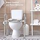 NEWFUN Toilettensitzerhöhung mit Armlehnen,Toilettenstützgestell für Senioren, Toilettensitzerhöhung, Seniorentoiletten-Deckelanhebung mit Höhenverstellung, Geeignet Für Alle Gängigen Toiletten