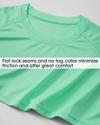 Willit Men's Upf 50+ Sun Protection Shirt Rashguard Swim Shirt Short Sleeve Spf Quick Dry Fishing Shirt Light Green L #TOP4