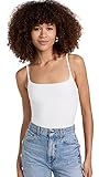 commando Women's Neoprene Cami Thong Bodysuit, White, M