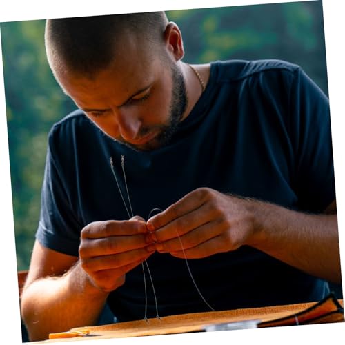 40 piezas líderes de acero para pesca con doble conector miniatura 4