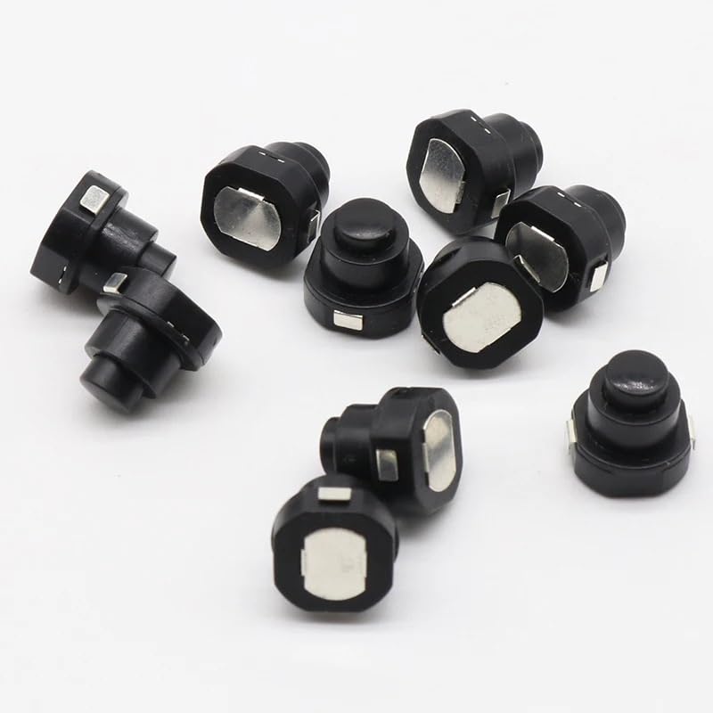 Interrupteur bouton-poussoir rond noir 30V 1A pour petits circuits électroniques