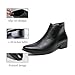 Men's Classic Polished Leather Side Zip Chelsea Ankle Boots Pointed Toe Slip-On Warm Comfortable Waterproof Chukka Boots Fashion Low Heel Business Dress Chelsea Boots (black, Adult, Men, 11.5, Numeric, US Footwear Size System, Medium)