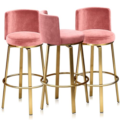 ��]�o�[�X�c�[�� 1/2/3/4 �Z�b�g�A�w������t���J�E���^�[�����X�c�[���A�~�b�h�Z���`�����[���_���ȃx���x�b�g�z����̃o�[�`�F�A�A�L�b�`���A�C�����h�p(Pink 75cm,3 PCS Gold)