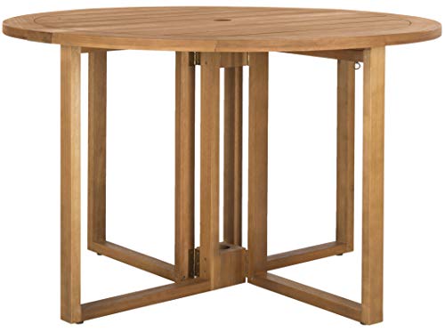 Safavieh PAT7036A Outdoor Collection Wales Round 47.24 Dining Table Teak